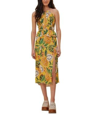 FARM Rio Midi Dress - Yellow