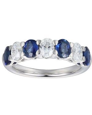 Gregg Ruth 14K 2.63 Ct. Tw. Diamond & Sapphire Band - Blue
