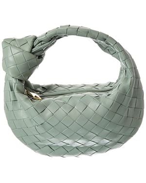 Bottega Veneta Jodie Mini Intrecciato Leather Hobo Bag - Green