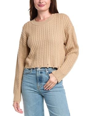 Sandro Cropped Wool-Blend Jumper - Blue