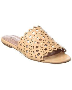 Alaïa Leather Sandal - White