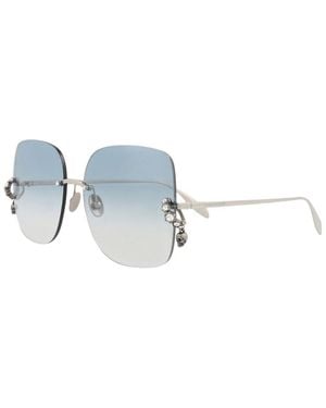 McQueen Am0390S 63Mm Sunglasses - Blue