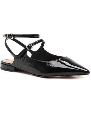 Vicenza Burnie Patent Ankle Wrap - Black