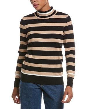 Joseph A Mock Neck Pullover Jumper - Black