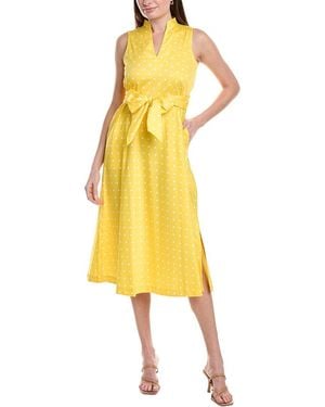Anne Klein Petite Beekman Dot Maxi Dress - Yellow