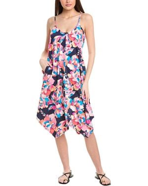 La Blanca Tank Scarf Hem Dress - Red