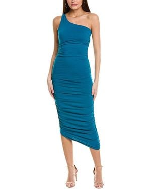 Susana Monaco One Arm Gathered Midi Dress - Blue