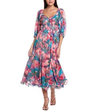 Hutch Gardenia Midi Dress - Red