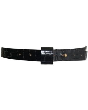 Ada Iris Leather Belt - Black