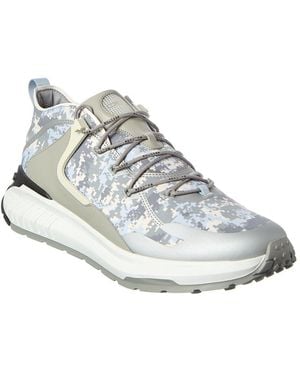 Tod's Allac Camo Leather Trainer - White