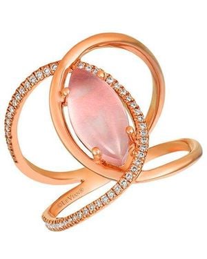 Le Vian 14K Rose 1.74 Ct. Tw. Diamond & Quartz Ring - Pink