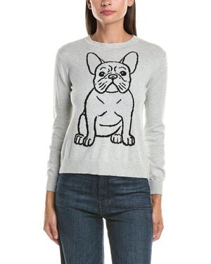 Hannah Rose Frenchie Cashmere-Blend Jumper - Grey