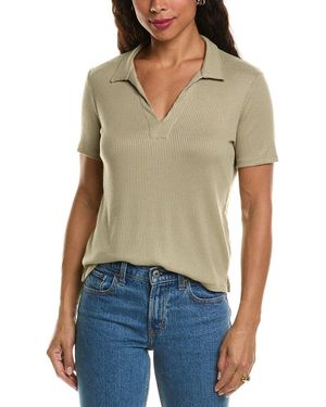Rag & Bone Rib Polo Shirt - Grey