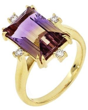 Bony Levy 18k 5.86 Ct. Tw. Diamond & Ametrine Statement Ring - Metallic