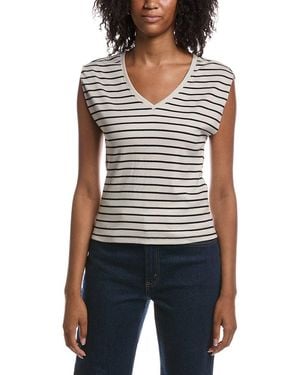 Michael Stars Tati Power Shoulder Top - Grey