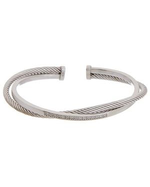 Meshmerise 18K Over 0.20 Ct. Tw. Diamond Mesh Bangle Bracelet - White