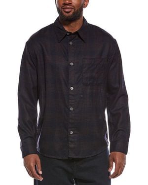 FRAME Wool Plaid Shirt - Blue