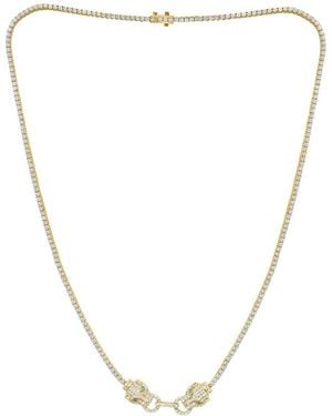 Effy Fine Jewelry 14k 1.84 Ct. Tw. Diamond & Emerald Necklace - Metallic