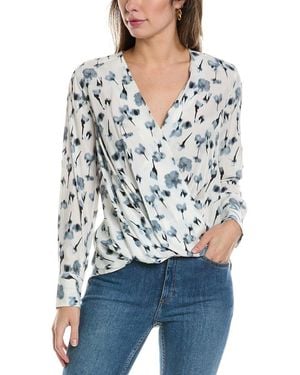 Rag & Bone Victor Silk-Blend Blouse - Blue