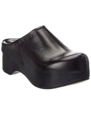 Marni 75 Sabot Leather Clogs - Black