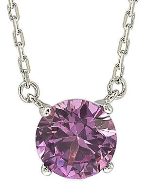 Suzy Levian 0.02 Ct. Tw. Diamond & Sapphire Necklace - Purple