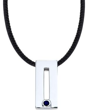 Stephen Oliver 18K Over 0.30 Ct. Tw. Sapphire Necklace - Metallic