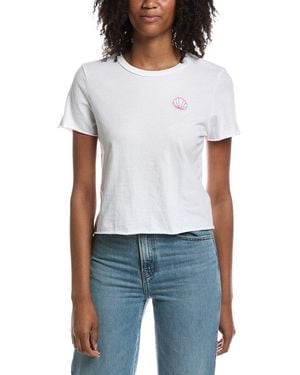 Michael Stars Shell Embroidery T-Shirt - White