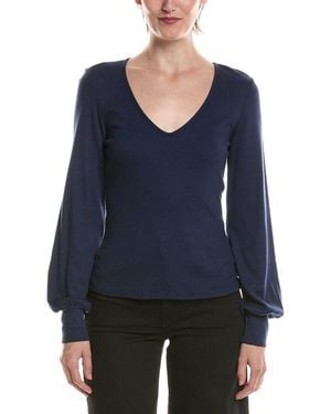 Michael Stars Olivia Balloon Sleeve Top - Blue