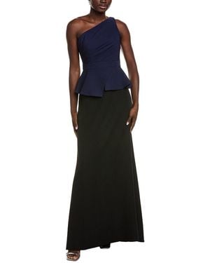 Rene Ruiz Crepe Column Gown - Black