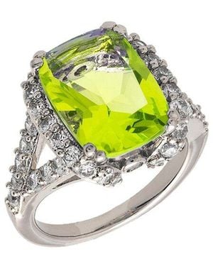 Bertha Juliet 18K Plated Cz Statement Ring - White