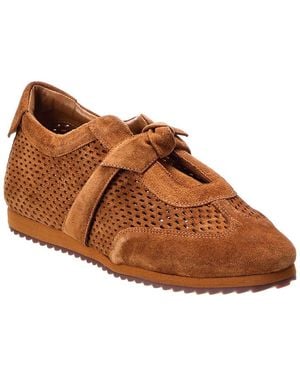 Alexandre Birman Clarita Laser Ballet Suede Trainer - Brown