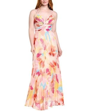 AMUR Lisle Pleated Gown - Pink