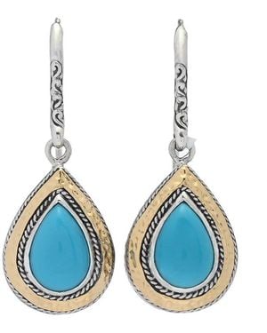 Samuel B. 18K 3.00 Ct. Tw. Sleeping Beauty Earrings - Blue