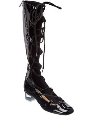 Dior Arty Patent Boot - Black