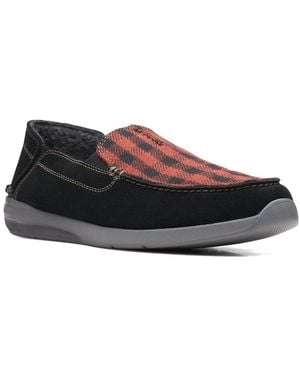Clarks Gorwin Step Suede Loafers - Black