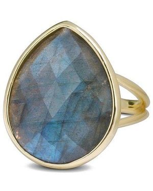 Liv Oliver 18K Plated 14.47 Ct. Tw. Labradorite Ring - Blue