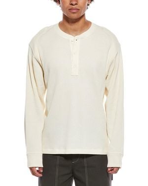 Helmut Lang Waffle Henley - White