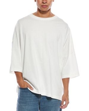 Palm Angels Back College Over T-Shirt - White
