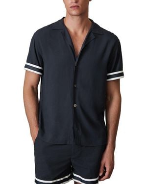 Reiss Valbonne Stripe Tape C Casual Shirt - Black