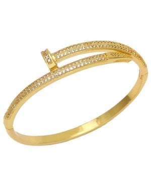 Stephen Oliver 18K Plated Modern Nail Bangle Bracelet - Metallic