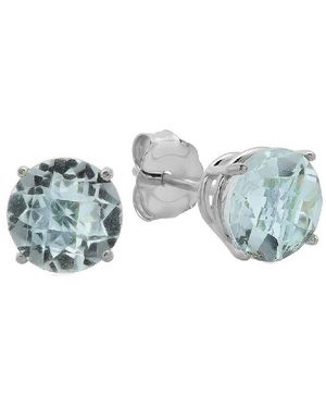 MaxColor 10k 1.40 Ct. Tw. Aquamarine Studs - Blue