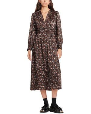 Sandro Tabatha Midi Dress - Brown