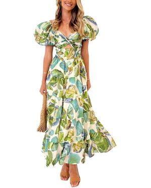 Amanda Royal Maxi Dress - Green