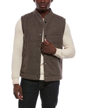 Neiman Marcus Wool-Blend Vest - Brown