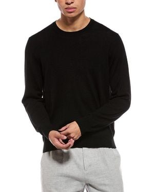 Bruno Magli Merino Wool-blend Crewneck Jumper - Black