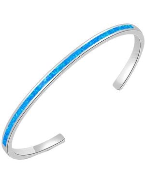 Stephen Oliver Silver Plated 23.75 Ct. Tw. Opal Bracelet - Blue