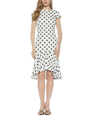 Alexia Admor Renata Cap Sleeve Flared Dress - White