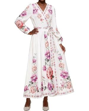 Linda Charm Midi Dress - White