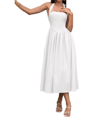 Amanda Royal Midi Dress - White