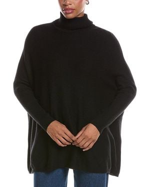 Joseph A Turtleneck Pullover Poncho - Black